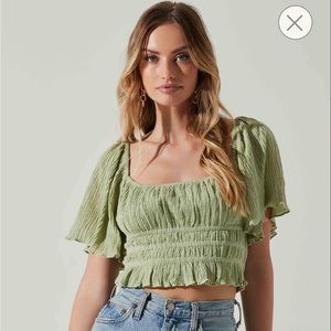 ASTR green crop top brand new